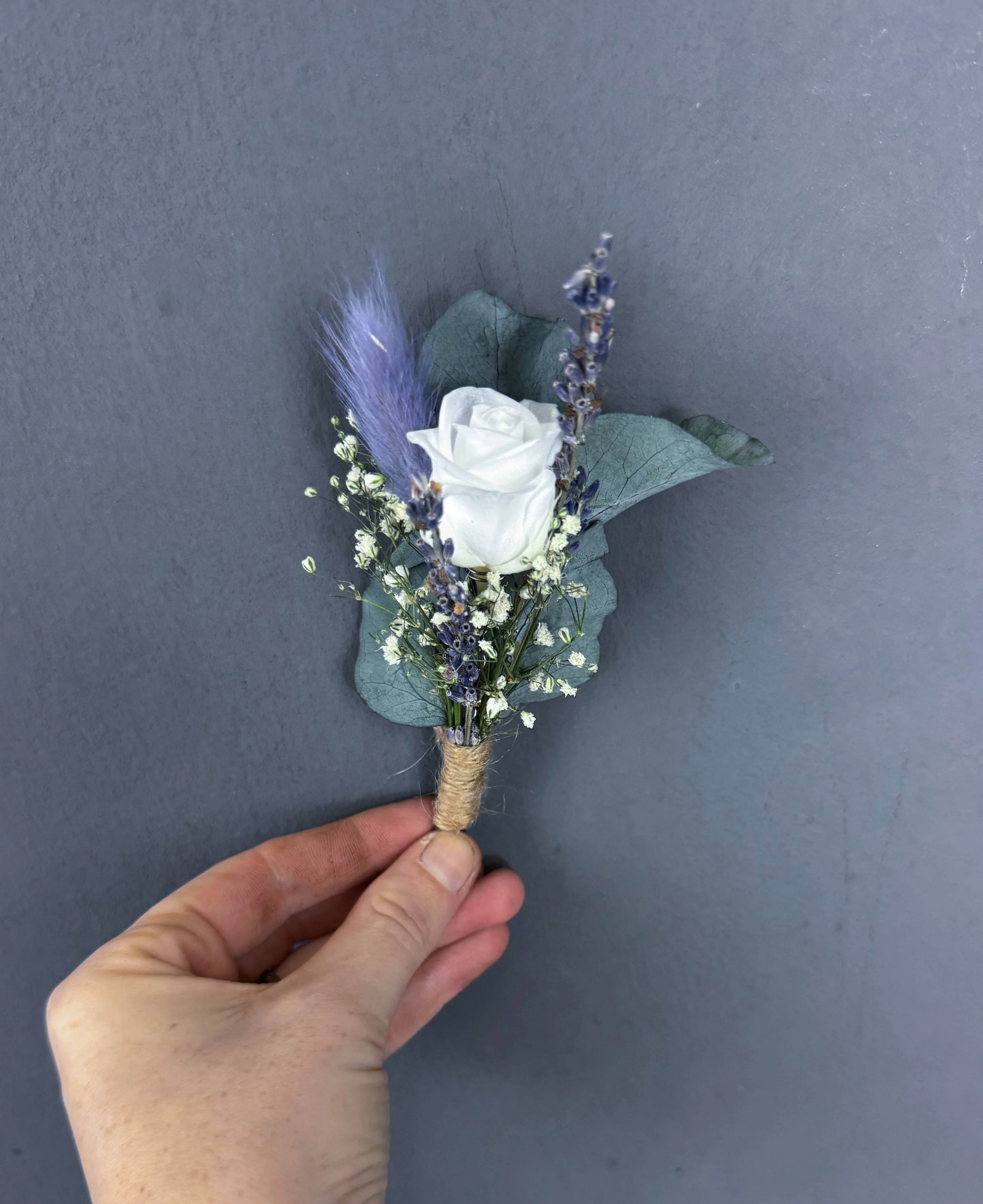 Amelia Dried Flower Buttonhole