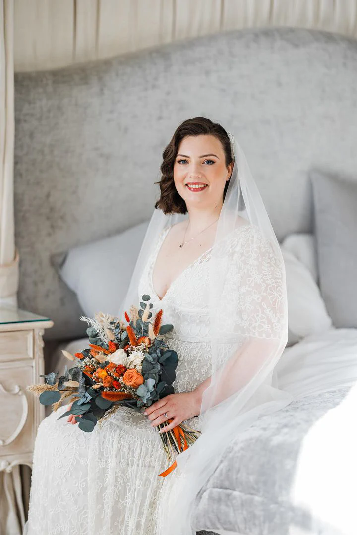 Pearl dried bridal bouquet - Image 2