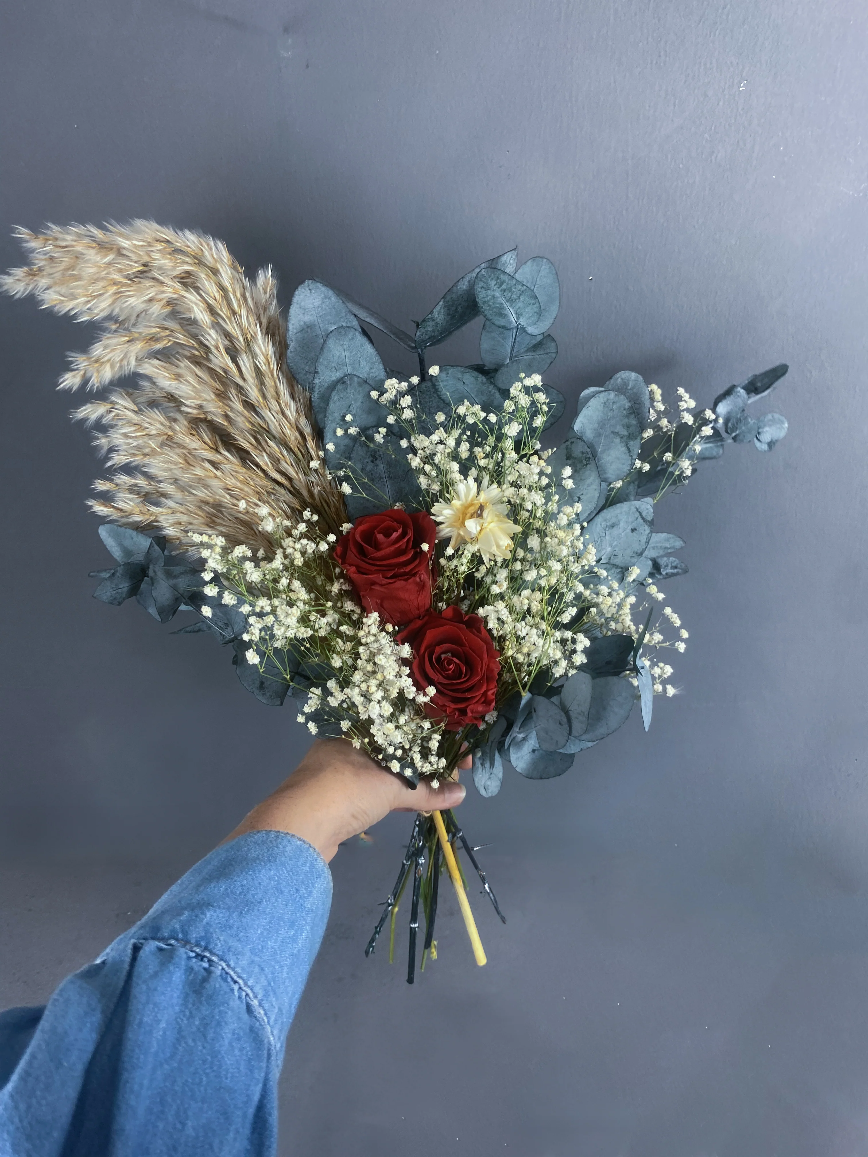 Rosie dried flower bridal bouquet - Image 3