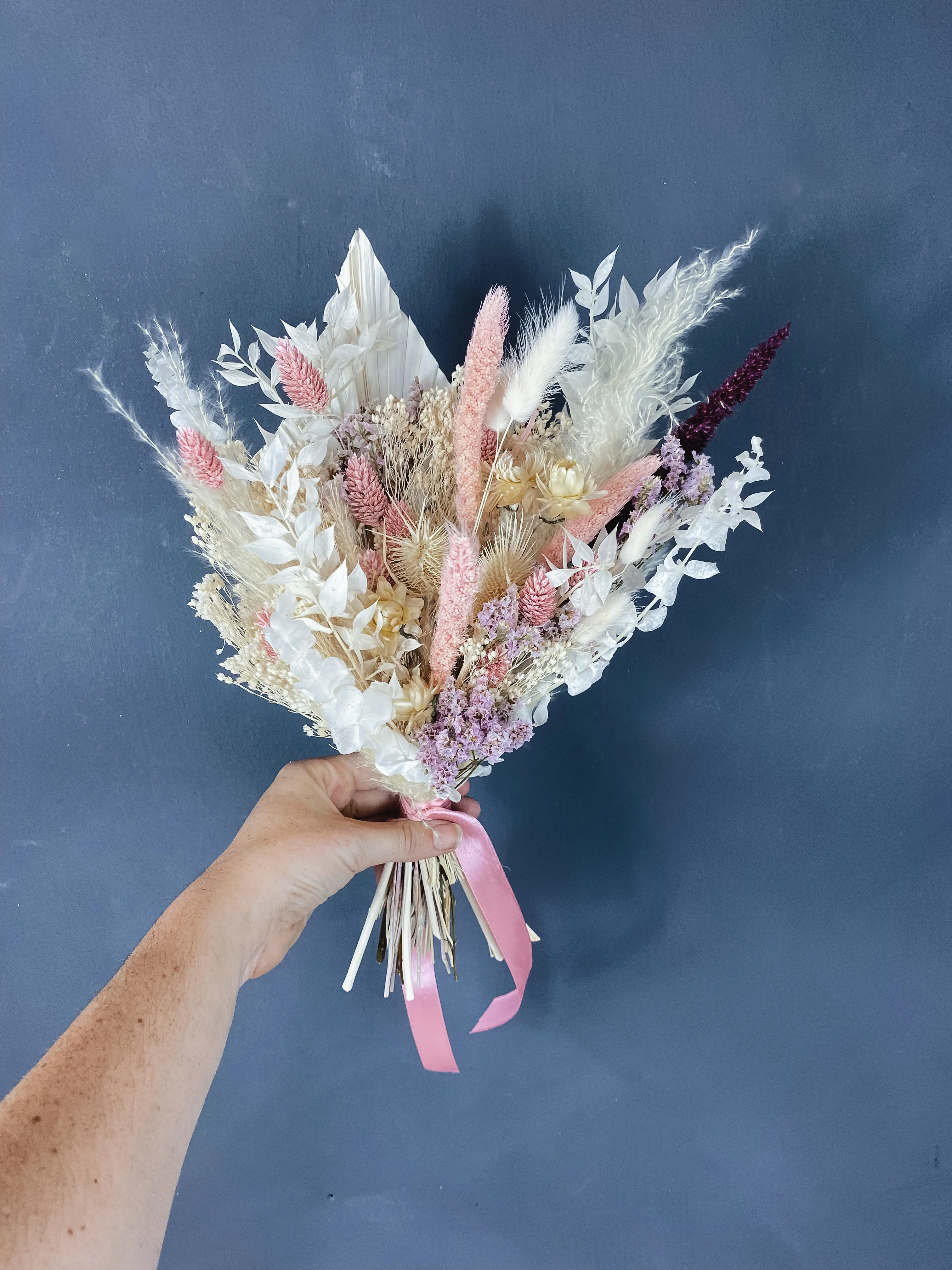 Lucie dried bridesmaid bouquet